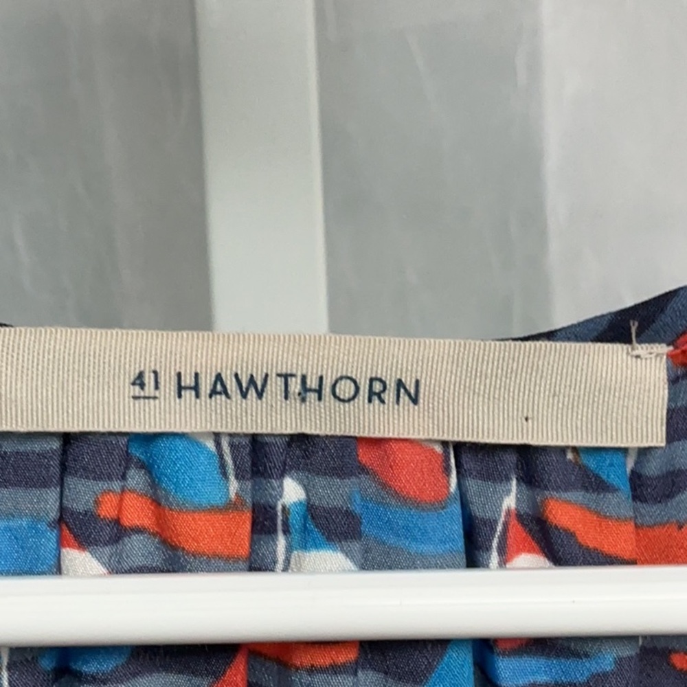 41 Hawthorn Nautical Blue and Red Tiered Halter Sundress with belt - Picture 2 of 8